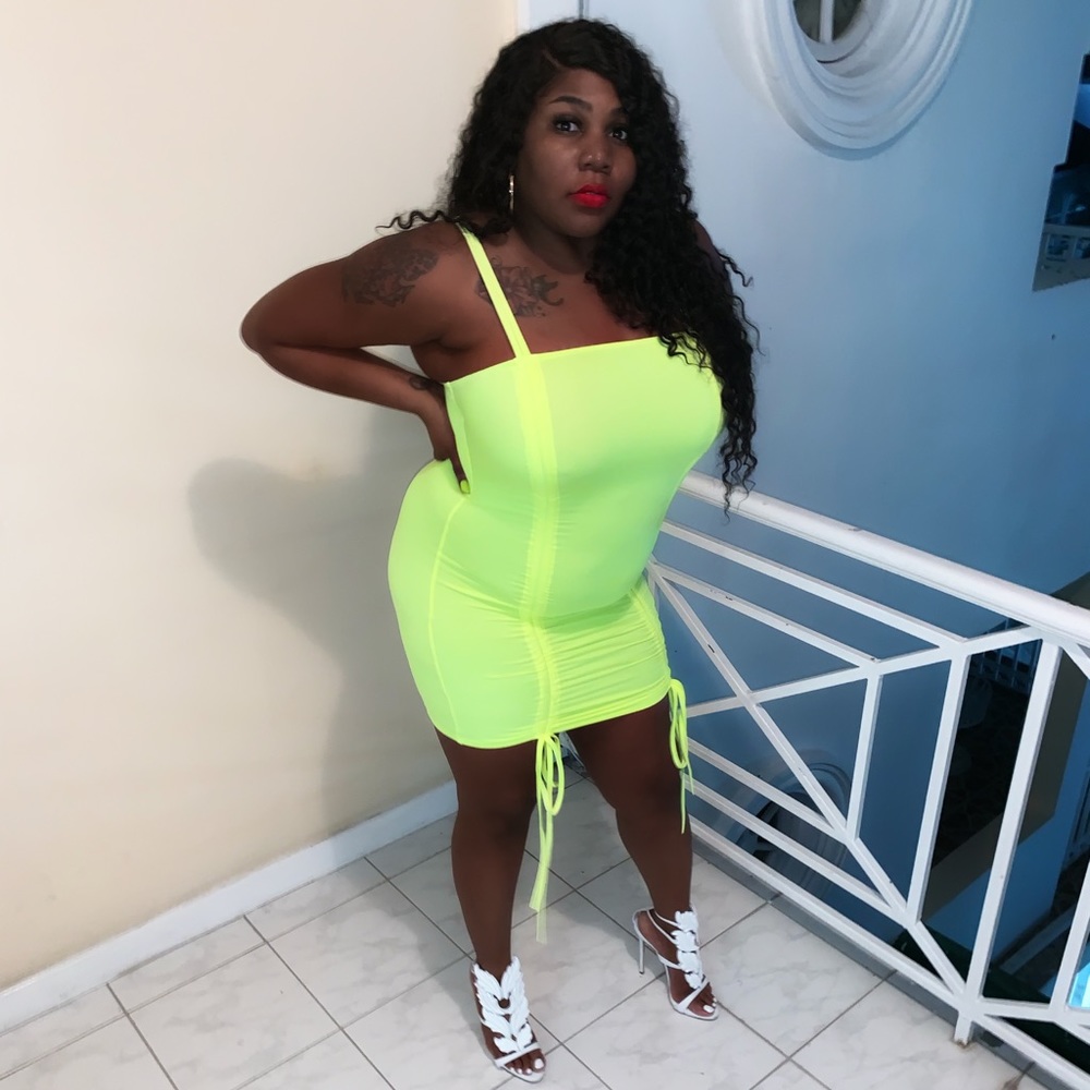 Neon yellow dress